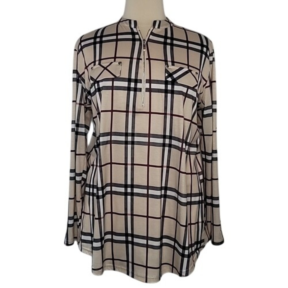 Bulotus Half Zip Front Tunic‎ Top